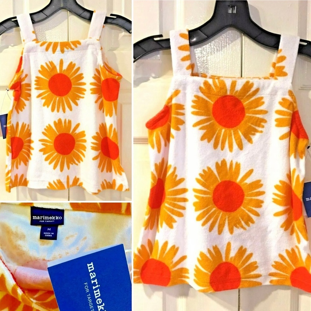 NWT~MARIMEKKO for Target~Soft Terry Tank/ CoverUp Top~AURINGONKUKKA~Girls Sz M